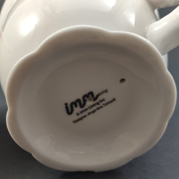Hidden Mouse Mug IMM Living Ceramic Vintage White Cup Mug 3.5" signed - Picture 7 of 11